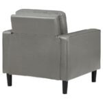 RUTH UPHOLSTERED TRACK ARM ACCENT CHAIR GREY - Image 7