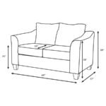 SALIZAR 3-PIECE UPHOLSTERED FLARED ARM SOFA SET SAND - Image 18