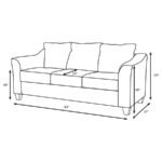 SALIZAR 3-PIECE UPHOLSTERED FLARED ARM SOFA SET SAND - Image 19