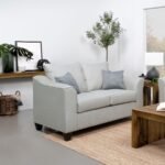 SALIZAR UPHOLSTERED FLARED ARM LOVESEAT SAND - Image 2