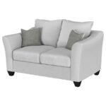 SALIZAR UPHOLSTERED FLARED ARM LOVESEAT SAND - Image 4
