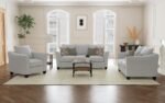 SALIZAR UPHOLSTERED FLARED ARM ACCENT CHAIR SAND - Image 12