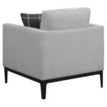 APPERSON 3-PIECE UPHOLSTERED TRACK ARM SOFA SET LIGHT GREY - Image 11