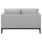 APPERSON UPHOLSTERED TRACK ARM LOVESEAT LIGHT GREY - Image 7