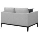 APPERSON UPHOLSTERED TRACK ARM LOVESEAT LIGHT GREY - Image 8