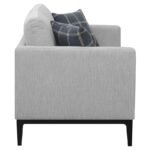APPERSON UPHOLSTERED TRACK ARM LOVESEAT LIGHT GREY - Image 9