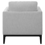 APPERSON UPHOLSTERED TRACK ARM ACCENT CHAIR LIGHT GREY - Image 7