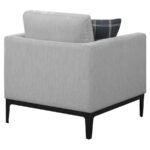 APPERSON UPHOLSTERED TRACK ARM ACCENT CHAIR LIGHT GREY - Image 8