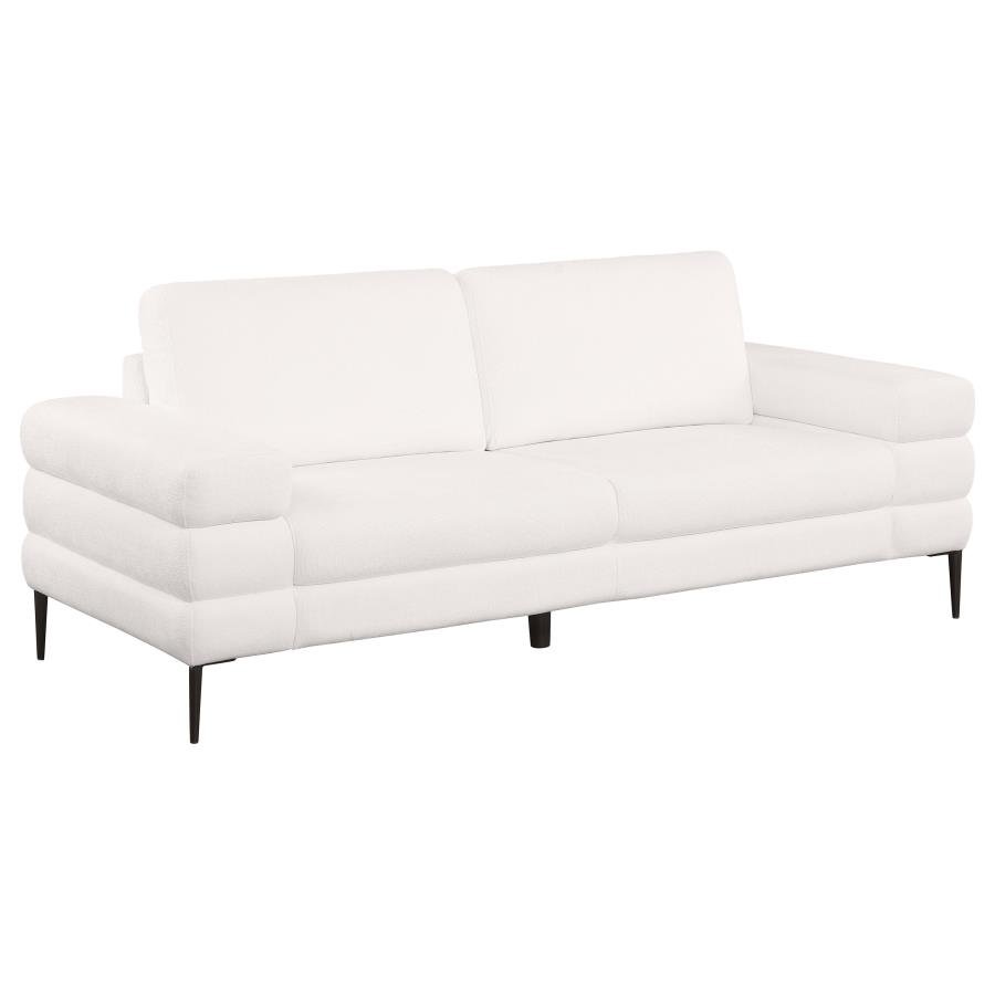 508801_02x900.jpg JESSEL CHENILLE UPHOLSTERED TRACK ARM SOFA IVORY - Image 1