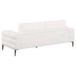 JESSEL CHENILLE UPHOLSTERED TRACK ARM SOFA IVORY - Image 6