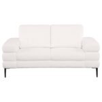 JESSEL CHENILLE UPHOLSTERED TRACK ARM LOVESEAT IVORY - Image 3