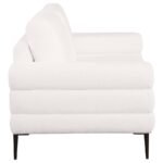 JESSEL CHENILLE UPHOLSTERED TRACK ARM LOVESEAT IVORY - Image 8