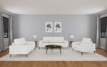 JESSEL CHENILLE UPHOLSTERED TRACK ARM LOVESEAT IVORY - Image 11