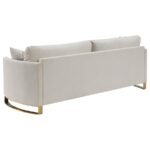 CORLISS 3-PIECE UPHOLSTERED ARCHED ARM SOFA SET BEIGE - Image 5