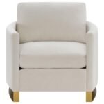 CORLISS 3-PIECE UPHOLSTERED ARCHED ARM SOFA SET BEIGE - Image 10