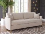 CORLISS UPHOLSTERED CURVED TRACK ARM SOFA BEIGE - Image 2