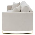 CORLISS UPHOLSTERED CURVED TRACK ARM SOFA BEIGE - Image 5