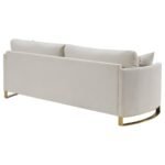 CORLISS UPHOLSTERED CURVED TRACK ARM SOFA BEIGE - Image 7