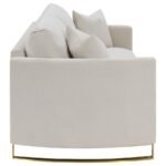 CORLISS UPHOLSTERED CURVED TRACK ARM SOFA BEIGE - Image 8