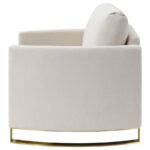 CORLISS UPHOLSTERED CURVED TRACK ARM CHAIR BEIGE - Image 5