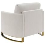 CORLISS UPHOLSTERED CURVED TRACK ARM CHAIR BEIGE - Image 6