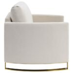 CORLISS UPHOLSTERED CURVED TRACK ARM CHAIR BEIGE - Image 8