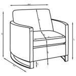 CORLISS UPHOLSTERED CURVED TRACK ARM CHAIR BEIGE - Image 10