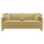 CORLISS 3-PIECE VELVET UPHOLSTERED SOFA SET CAMEL - Image 4