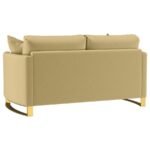 CORLISS 3-PIECE VELVET UPHOLSTERED SOFA SET CAMEL - Image 7