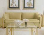 CORLISS UPHOLSTERED CURVED TRACK ARM SOFA CAMEL - Image 2