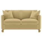 CORLISS UPHOLSTERED CURVED TRACK ARM LOVESEAT CAMEL - Image 3