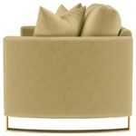 CORLISS UPHOLSTERED CURVED TRACK ARM LOVESEAT CAMEL - Image 5