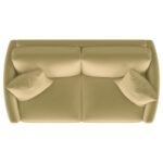 CORLISS UPHOLSTERED CURVED TRACK ARM LOVESEAT CAMEL - Image 10
