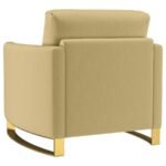 CORLISS UPHOLSTERED CURVED TRACK ARM CHAIR CAMEL - Image 6
