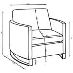 CORLISS UPHOLSTERED CURVED TRACK ARM CHAIR CAMEL - Image 12