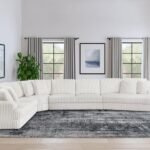 EMBERSON 4-PIECE UPHOLSTERED MODULAR SECTIONAL SOFA IVORY