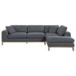 PERSIA UPHOLSTERED TRACK ARM SECTIONAL SOFA GREY - Image 3