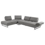 ARDEN UPHOLSTERED SECTIONAL SOFA WITH ADJUSTABLE BACK TAUPE - Image 5