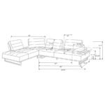 ARDEN UPHOLSTERED SECTIONAL SOFA WITH ADJUSTABLE BACK TAUPE - Image 9