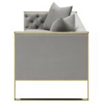 EASTBROOK VELVET UPHOLSTERED TUFTED SOFA GREY - Image 5