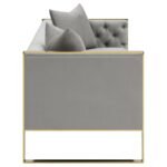 EASTBROOK VELVET UPHOLSTERED TUFTED SOFA GREY - Image 8