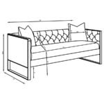EASTBROOK VELVET UPHOLSTERED TUFTED SOFA GREY - Image 12