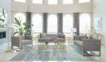 EASTBROOK VELVET UPHOLSTERED TUFTED SOFA GREY - Image 13