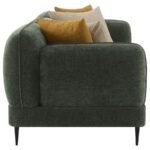 JADE CHENILLE UPHOLSTERED MODERN TRACK ARM SOFA GREEN - Image 8
