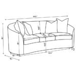 RAINN 3-PIECE BOUCLE UPHOLSTERED SLOPED ARM SOFA SET LATTE - Image 16