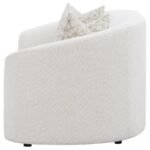 RAINN BOUCLE UPHOLSTERED SLOPED ARM LOVESEAT LATTE - Image 5
