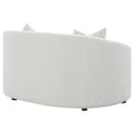 RAINN BOUCLE UPHOLSTERED SLOPED ARM LOVESEAT LATTE - Image 7