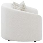 RAINN BOUCLE UPHOLSTERED SLOPED ARM LOVESEAT LATTE - Image 8