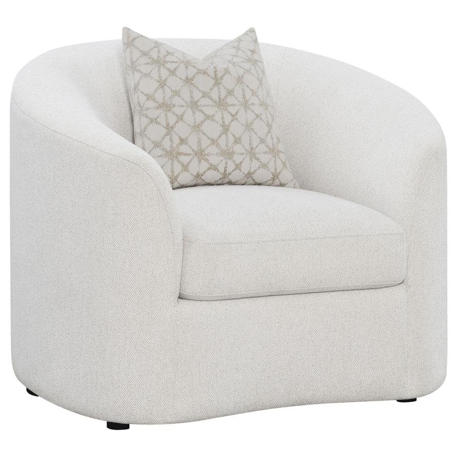 509173_02x900.jpg RAINN BOUCLE UPHOLSTERED SLOPED ARM ACCENT CHAIR LATTE - Image 1