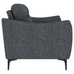 NOLAN UPHOLSTERED SLOPED TRACK ARM SOFA CHARCOAL - Image 8